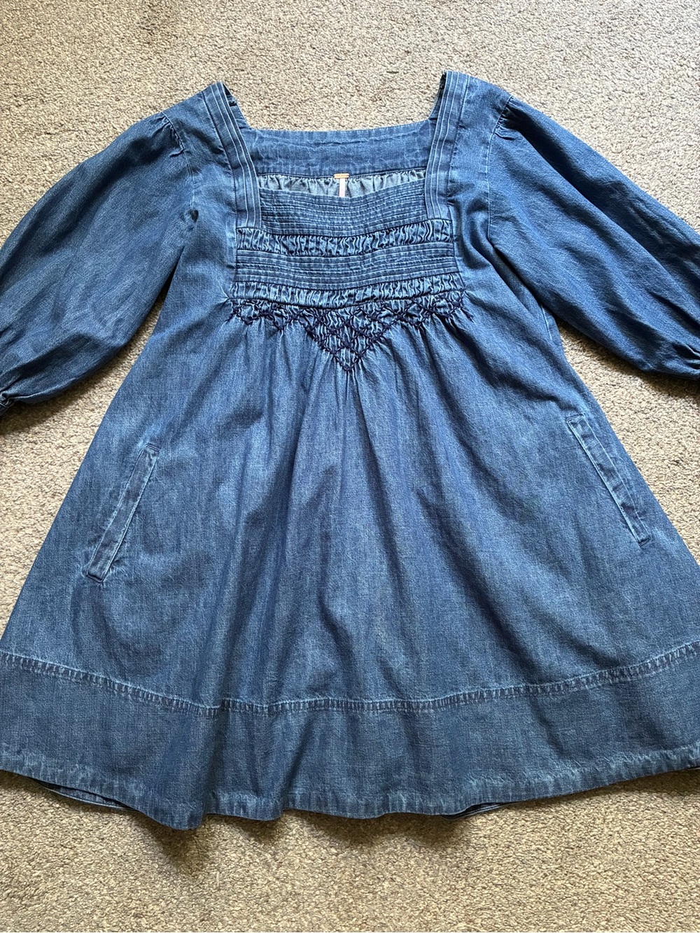 Free People Denim Mini Dress (S)